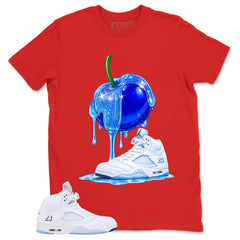 Graphic Tee Apple Dripping Shirt - to Matching Air Jordan 5 White Metallic | Zadago