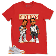 Graphic Tee Bad Boys Shirt - to Matching Air Jordan 3 Orange Citrus | Zadago