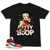 Graphic Tee Betty Boop | Matching Off-White x Air Jordan 1 Chicago | Zadago