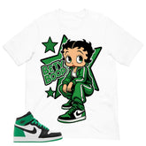 Graphic Tee Betty Boop Shirt - to Matching Air Jordan 1 Lucky Green | Zadago
