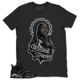 Graphic Tee Blessed Forever Shirt - to Matching Air Jordan 6 Cap and Gown | Zadago