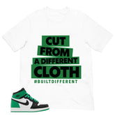 Graphic Tee Built Different Shirt - to Matching Air Jordan 1 Lucky Green | Zadago