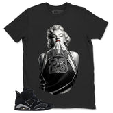 Graphic Tee Bull 23 Marilyn Shirt - to Matching Air Jordan 6 Cap and Gown | Zadago