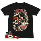 Graphic Tee Bull 23 | Matching Jordan 1 Union LA Chicago Shadow | Zadago