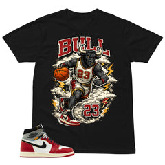 Graphic Tee Bull 23 | Matching Jordan 1 Union LA Chicago Shadow | Zadago