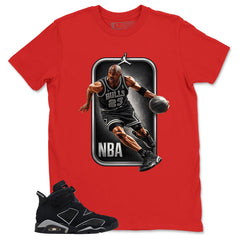 Graphic Tee Bull 23 MJ Shirt - to Matching Air Jordan 6 Cap and Gown | Zadago