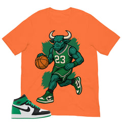 Graphic Tee Bull 23 Shirt - to Matching Air Jordan 1 Lucky Green | Zadago
