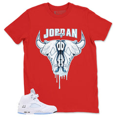 Graphic Tee Bull Jordan Head Shirt - to Matching Air Jordan 5 White Metallic | Zadago