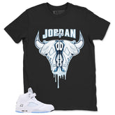 Graphic Tee Bull Jordan Head Shirt - to Matching Air Jordan 5 White Metallic | Zadago