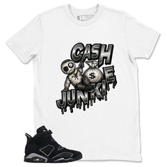 Graphic Tee Cash Junkie Shirt - to Matching Air Jordan 6 Cap and Gown | Zadago