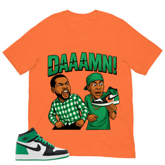 Graphic Tee Daaamn Sneaker Shirt - to Matching Air Jordan 1 Lucky Green | Zadago