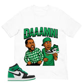 Graphic Tee Daaamn Sneaker Shirt - to Matching Air Jordan 1 Lucky Green | Zadago
