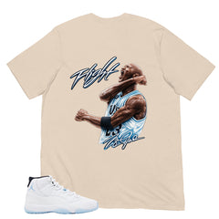 Graphic Tee Flight Legend MJ Shirt - to Matching Air Jordan 11 Legend Blue | Zadago