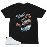 Graphic Tee Flight Legend MJ Shirt - to Matching Air Jordan 11 Legend Blue | Zadago
