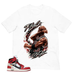 Graphic Tee Flight Legend Shirt | Matching Off-White x Air Jordan 1 Chicago | Zadago