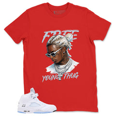 Graphic Tee Free Young Thug Shirt - to Matching Air Jordan 5 White Metallic | Zadago