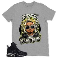 Graphic Tee Free Young Thug Shirt - to Matching Air Jordan 6 Cap and Gown | Zadago