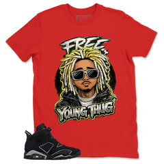 Graphic Tee Free Young Thug Shirt - to Matching Air Jordan 6 Cap and Gown | Zadago