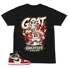 Graphic Tee Goat 23 | Matching Jordan 1 Union LA Chicago Shadow | Zadago
