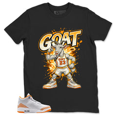 Graphic Tee Goat 23 Shirt - to Matching Air Jordan 3 Orange Citrus | Zadago