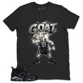 Graphic Tee Goat 23 Shirt - to Matching Air Jordan 6 Cap and Gown | Zadago