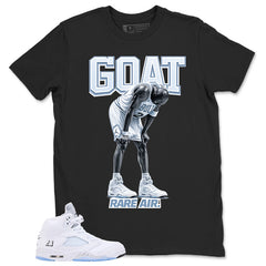 Graphic Tee Goat Shirt - Matching Air Jordan 5 White Metallic | Zadago