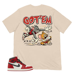 Graphic Tee Got 'Em Jerry Shirt - to Matching Air Jordan 1 Chicago Lost & Found | Zadago