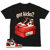 Graphic Tee Got Kicks | Matching Jordan 1 Union LA Chicago Shadow | Zadago