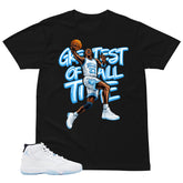 Graphic Tee Greatest Of All Time Shirt - to Matching Air Jordan 11 Legend Blue | Zadago