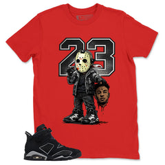 Graphic Tee Jason 23 Shirt - to Matching Air Jordan 6 Cap and Gown | Zadago