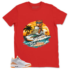 Graphic Tee Kick Wave Shirt - to Matching Air Jordan 3 Orange Citrus | Zadago