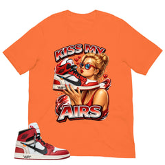 Graphic Tee Kiss My Airs | Matching Off-White x Air Jordan 1 Chicago | Zadago