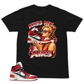 Graphic Tee Kiss My Airs | Matching Off-White x Air Jordan 1 Chicago | Zadago