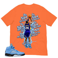 Graphic Tee Kobe Bryant All Star Shirt - to Matching Air Jordan 5 UNC | Zadago