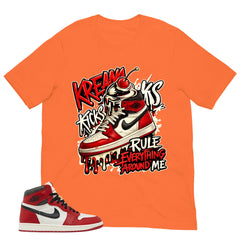 Graphic Tee Kream Kicks Shirt - to Matching Air Jordan 1 Chicago Lost & Found | Zadago
