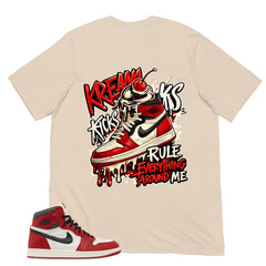 Graphic Tee Kream Kicks Shirt - to Matching Air Jordan 1 Chicago Lost & Found | Zadago
