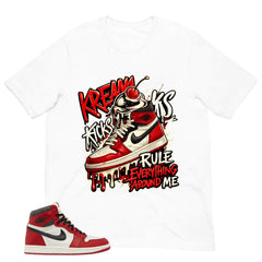 Graphic Tee Kream Kicks Shirt - to Matching Air Jordan 1 Chicago Lost & Found | Zadago