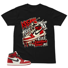 Graphic Tee Kream Kicks Shirt - to Matching Air Jordan 1 Chicago Lost & Found | Zadago