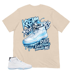 Graphic Tee Kream Kicks Shirt - to Matching Air Jordan 11 Legend Blue | Zadago