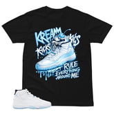 Graphic Tee Kream Kicks Shirt - to Matching Air Jordan 11 Legend Blue | Zadago