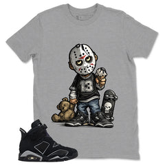 Graphic Tee Little Jason Shirt - to Matching Air Jordan 6 Cap and Gown | Zadago