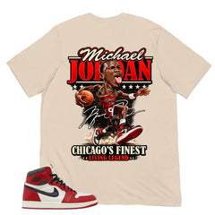 Graphic Tee MJ Living Legend Shirt - to Matching Air Jordan 1 Chicago Lost & Found | Zadago