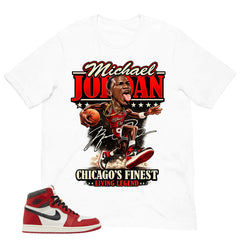 Graphic Tee MJ Living Legend Shirt - to Matching Air Jordan 1 Chicago Lost & Found | Zadago