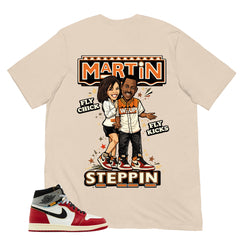 Graphic Tee Martin Steppin | Matching Jordan 1 Union LA Chicago Shadow | Zadago