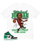 Graphic Tee MJ Living Legend Shirt - to Matching Air Jordan 1 Lucky Green | Zadago