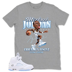 Graphic Tee MJ Living Legend Shirt - to Matching Air Jordan 5 White Metallic | Zadago