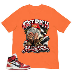 Graphic Tee Money Talk | Matching Off-White x Air Jordan 1 Chicago | Zadago