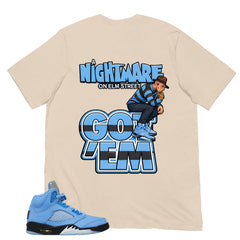 Graphic Tee Nightmare On Elm Street Shirt - to Matching Air Jordan 5 UNC | Zadago