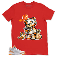 Graphic Tee No Heart Shirt - to Matching Air Jordan 3 Orange Citrus | Zadago