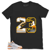 Graphic Tee Number 23 Legend MJ Shirt - to Matching Air Jordan 3 Orange Citrus | Zadago